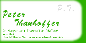 peter thanhoffer business card